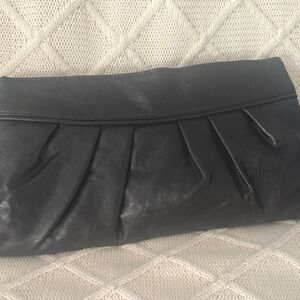 Lambskin leather clutch bag